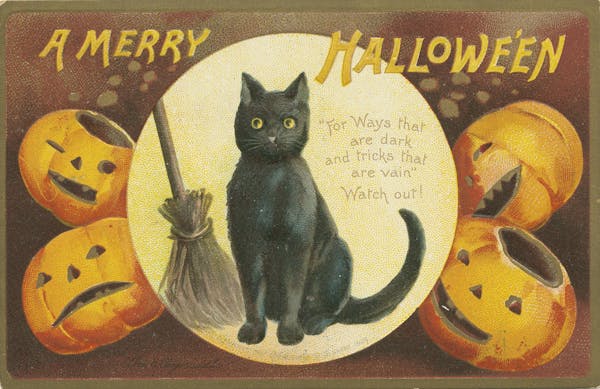 halloween-themed postcard