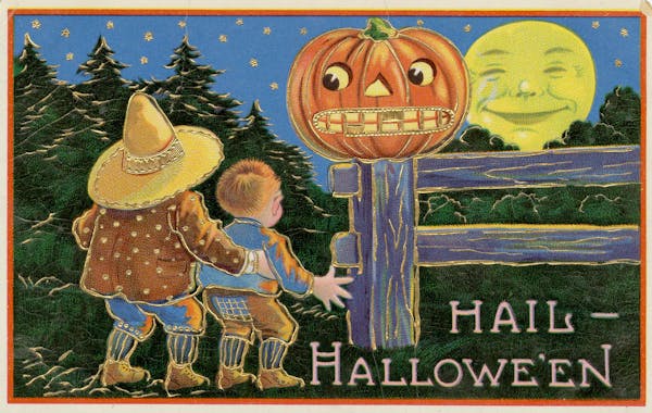 halloween-themed postcard