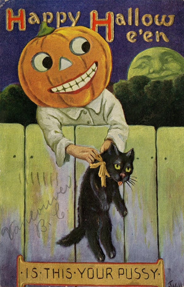 halloween-themed postcard