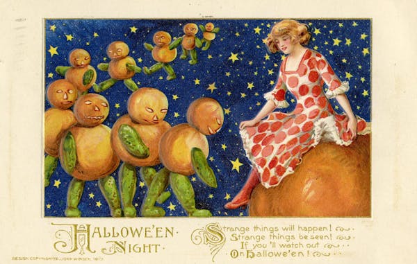 halloween-themed postcard