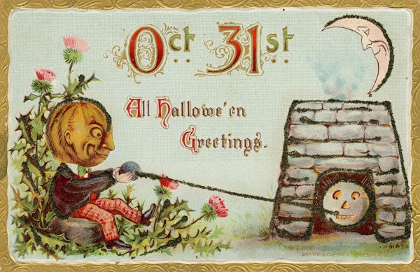 halloween-themed postcard