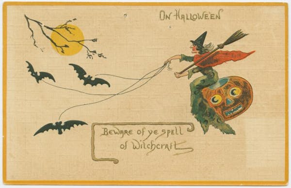 halloween-themed postcard