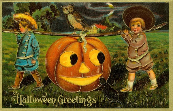 halloween-themed postcard