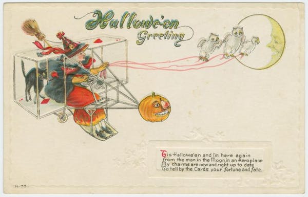 halloween-themed postcard