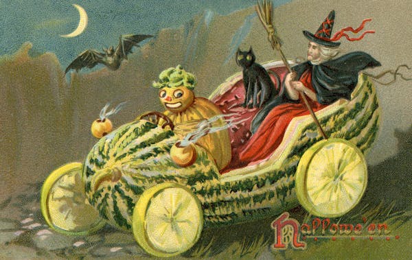 halloween-themed postcard