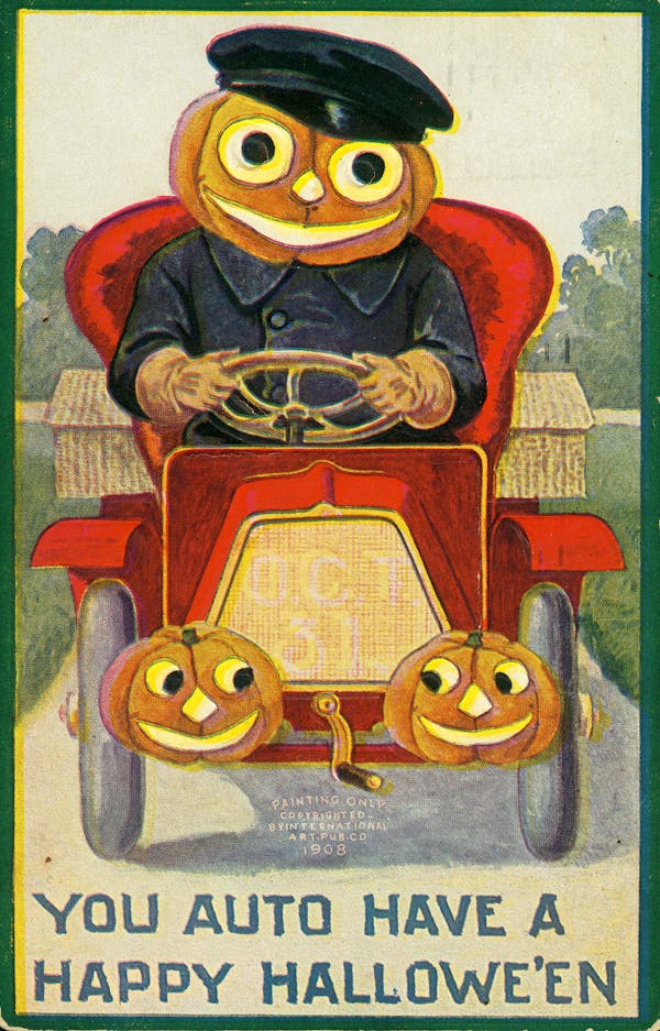 halloween-themed postcard