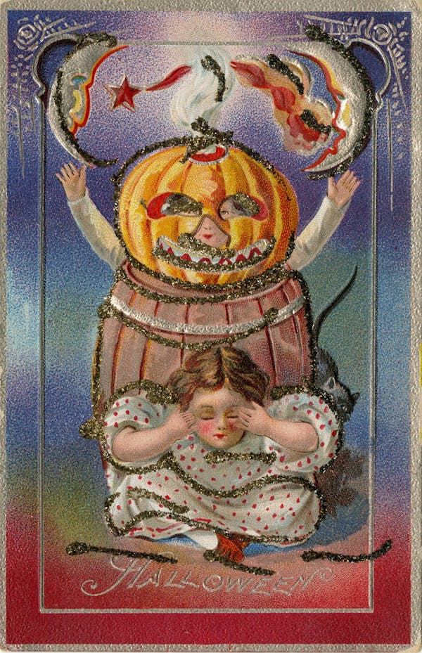 halloween-themed postcard