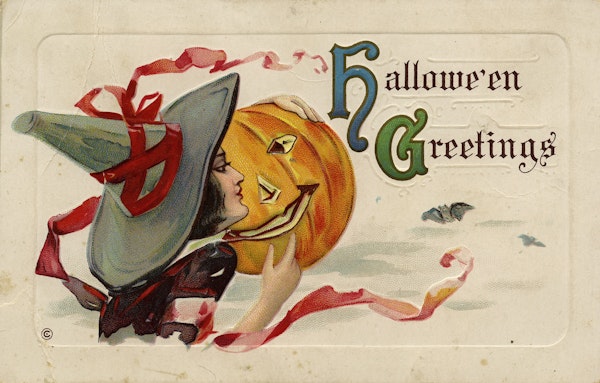 halloween-themed postcard