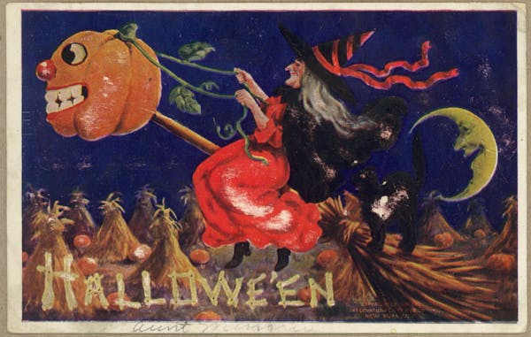 halloween-themed postcard