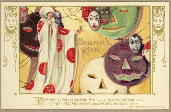 halloween-themed postcard