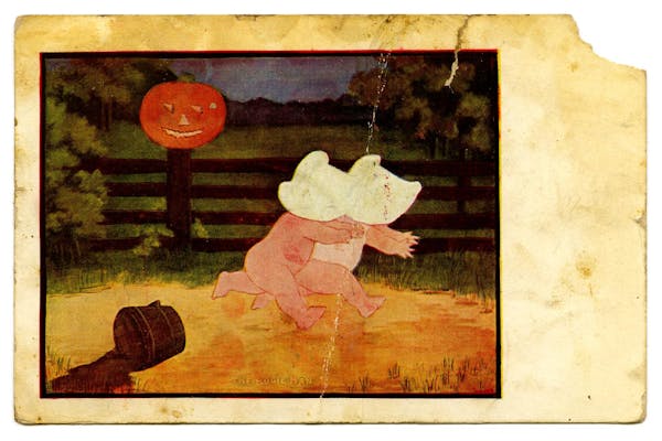 halloween-themed postcard