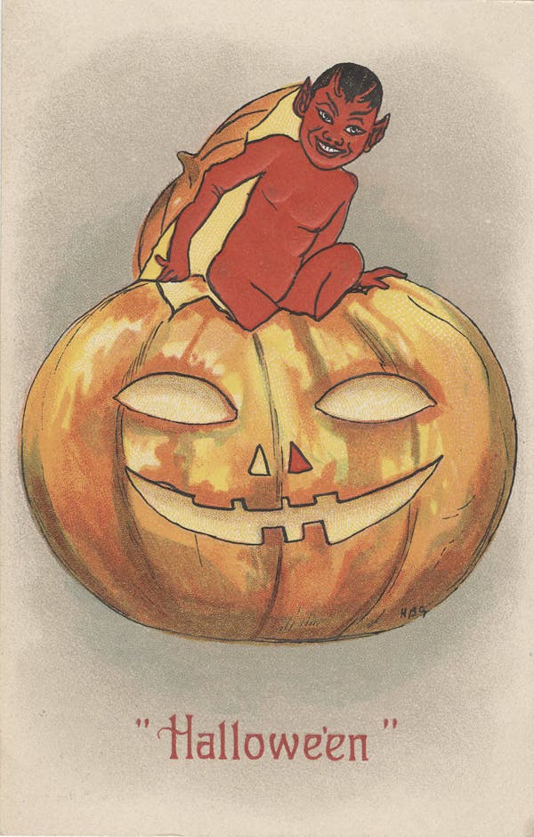 halloween-themed postcard