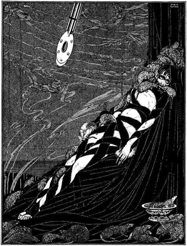 Harry clarke illustration for edgar allan poe tales of mystery and imagination