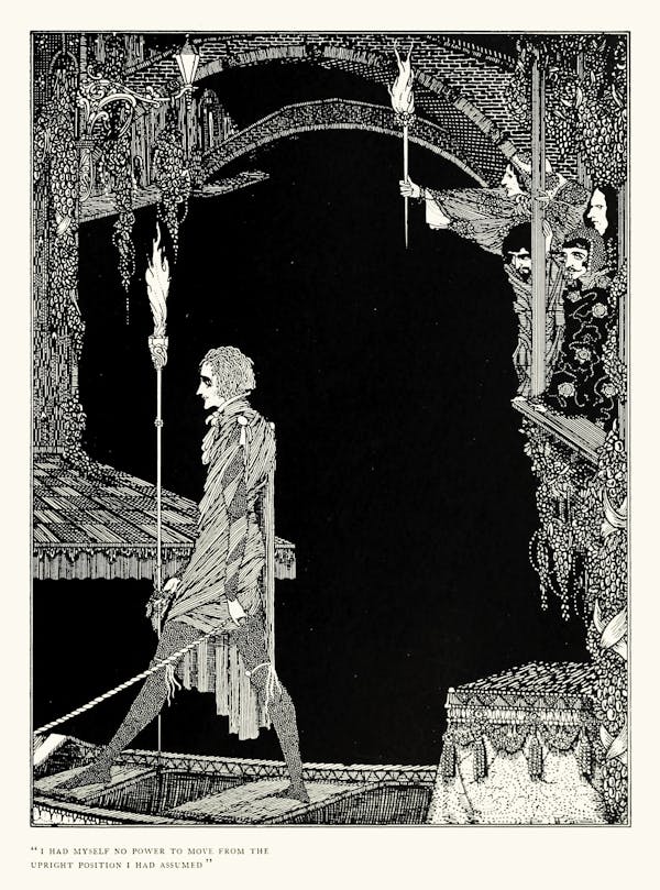 Harry clarke illustration for edgar allan poe tales of mystery and imagination