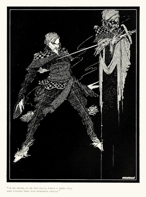 Harry clarke illustration for edgar allan poe tales of mystery and imagination