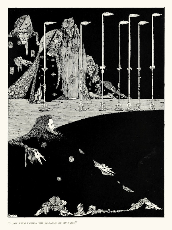 Harry clarke illustration for edgar allan poe tales of mystery and imagination