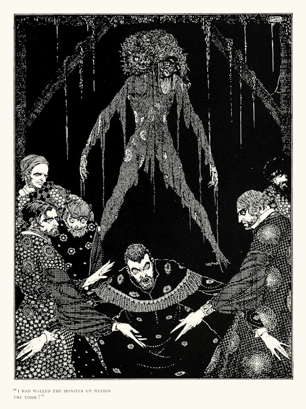 Harry clarke illustration for edgar allan poe tales of mystery and imagination