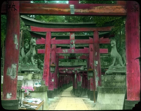 hand-colored japan photograph