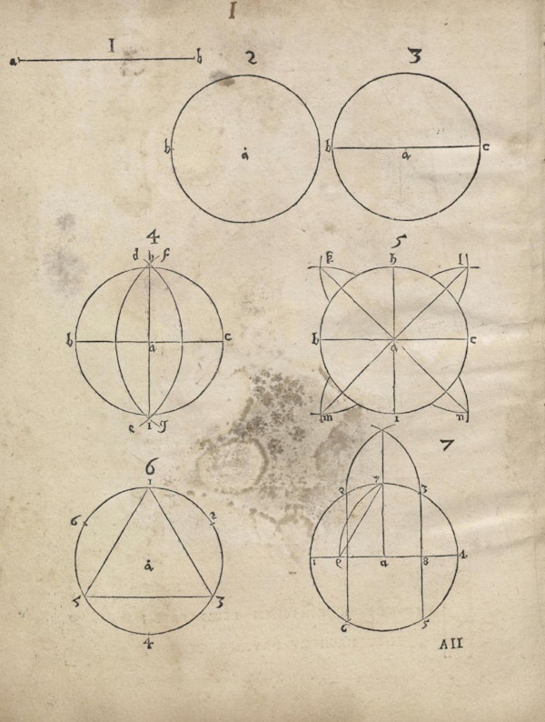 Geometric diagram from Augustin Hirschvogel's Geometria