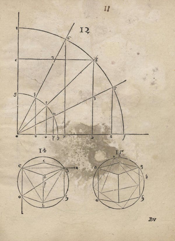 Geometric diagram from Augustin Hirschvogel's Geometria