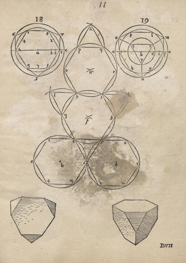 Geometric diagram from Augustin Hirschvogel's Geometria