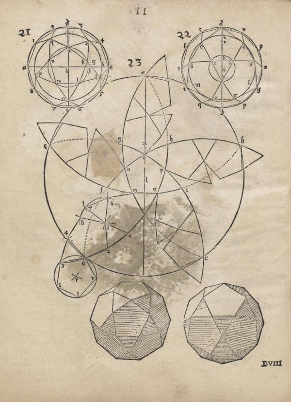 Geometric diagram from Augustin Hirschvogel's Geometria