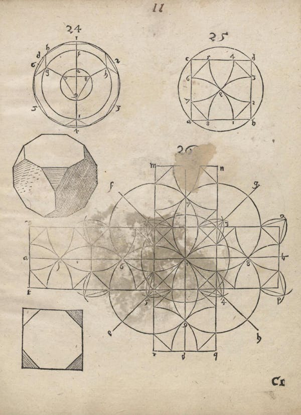 Geometric diagram from Augustin Hirschvogel's Geometria