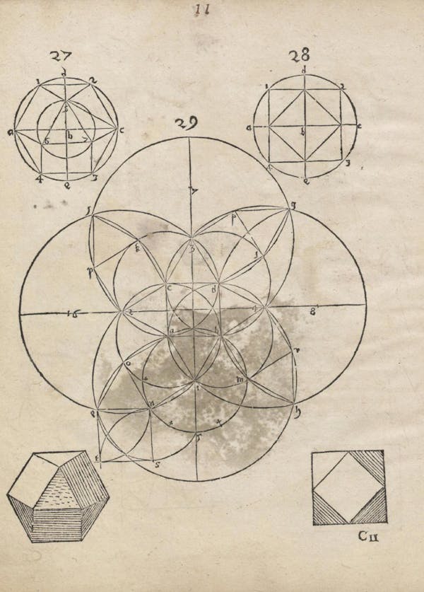 Geometric diagram from Augustin Hirschvogel's Geometria