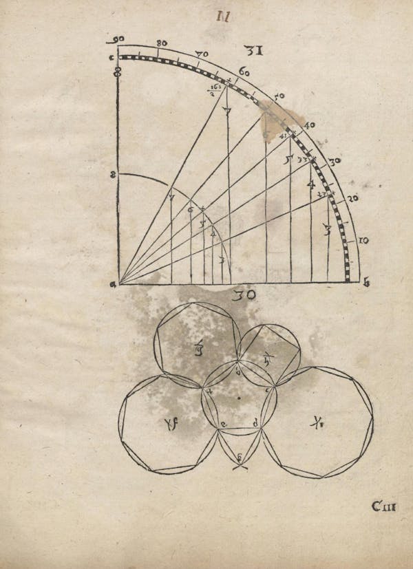 Geometric diagram from Augustin Hirschvogel's Geometria