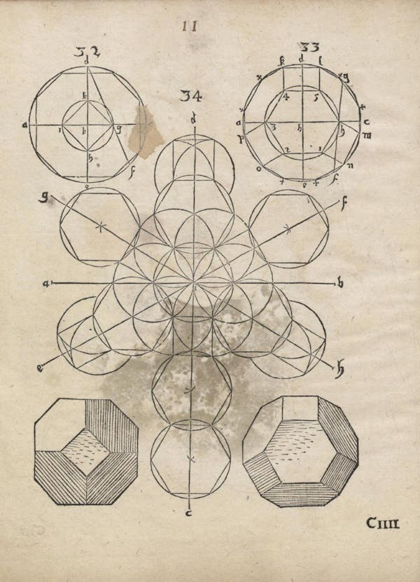 Geometric diagram from Augustin Hirschvogel's Geometria