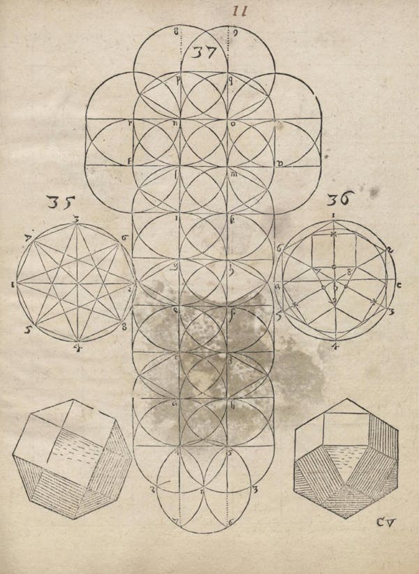 Geometric diagram from Augustin Hirschvogel's Geometria