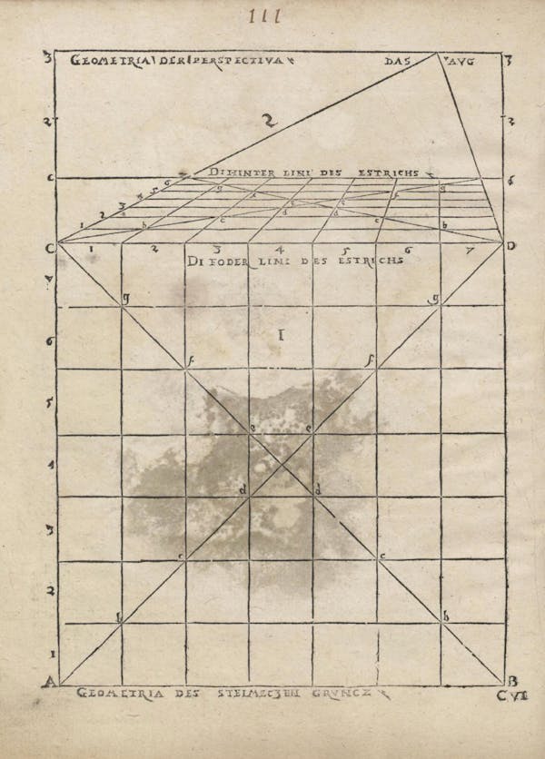 Geometric diagram from Augustin Hirschvogel's Geometria