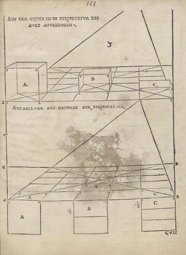 Geometric diagram from Augustin Hirschvogel's Geometria