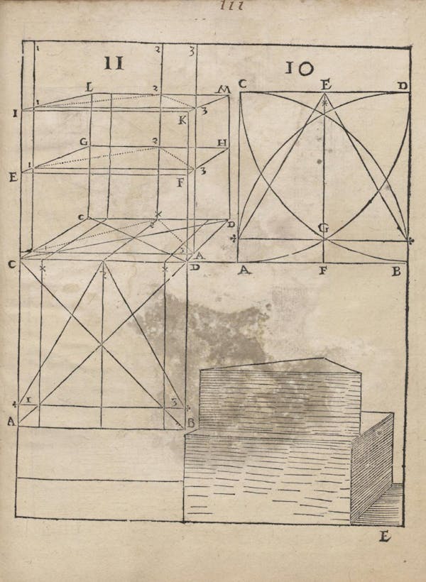 Geometric diagram from Augustin Hirschvogel's Geometria