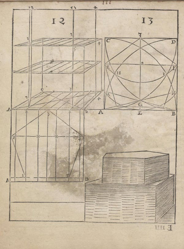 Geometric diagram from Augustin Hirschvogel's Geometria