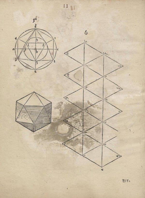 Geometric diagram from Augustin Hirschvogel's Geometria