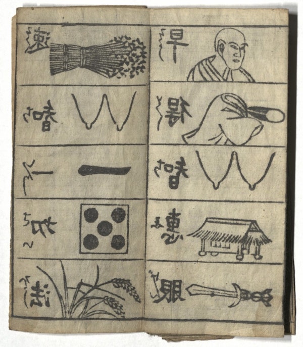 Image of a page from a *Heart Sūtra* for the illiterate