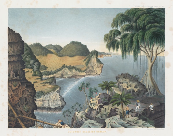 Landscape lithograph in Java