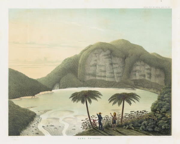 Landscape lithograph of Java