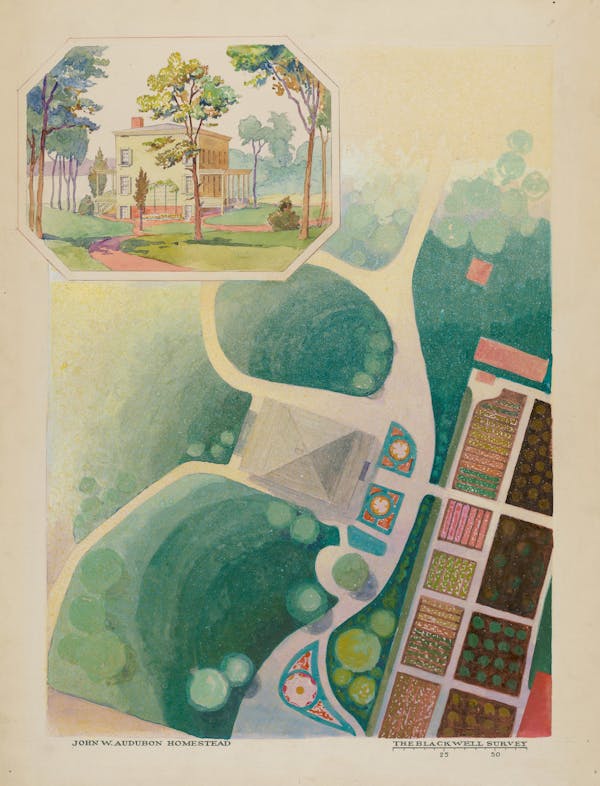 Watercolour illustration of estate