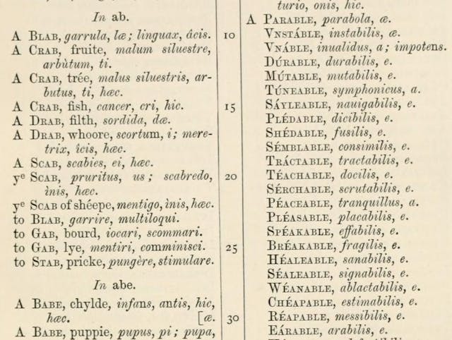 Manipulus Vocabulorum: a Rhyming Dictionary from the 16th Century