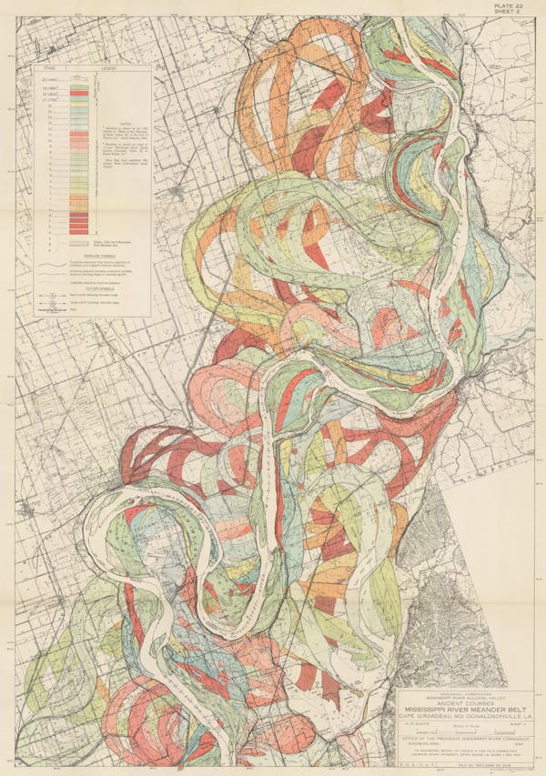 harold fisk mississippi river map