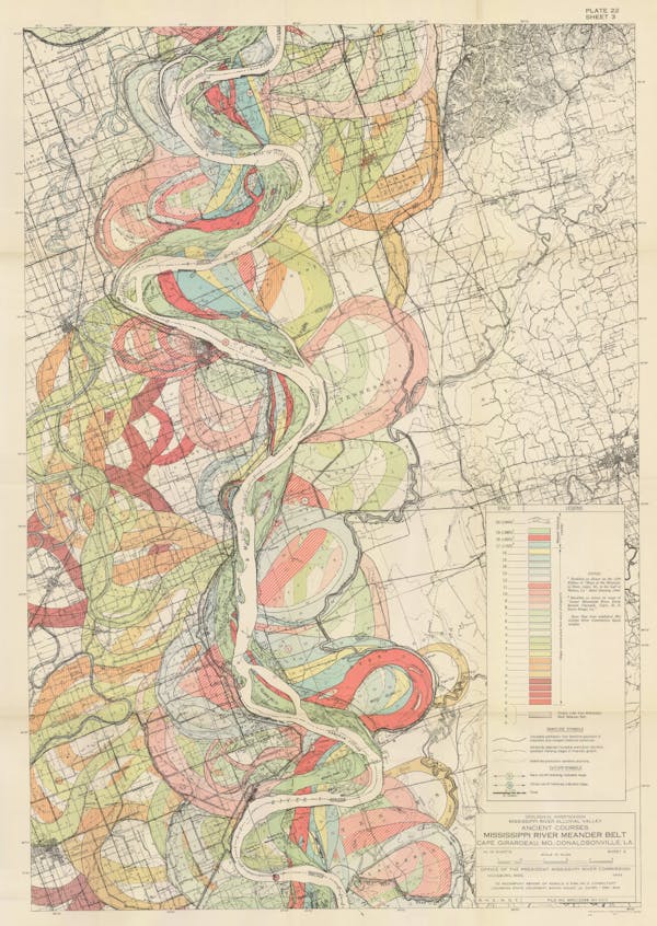 harold fisk mississippi river map