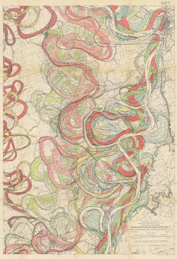 harold fisk mississippi river map