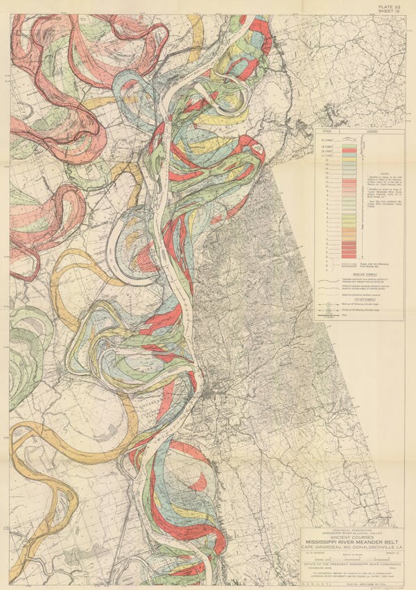 harold fisk mississippi river map