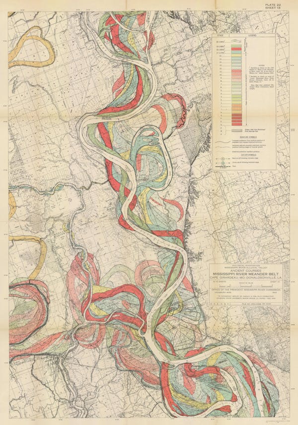 harold fisk mississippi river map