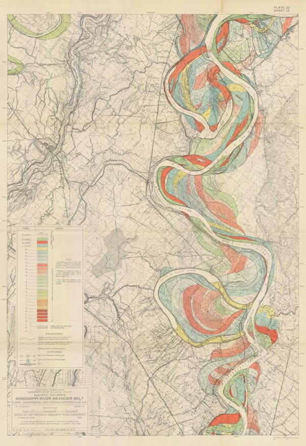 harold fisk mississippi river map