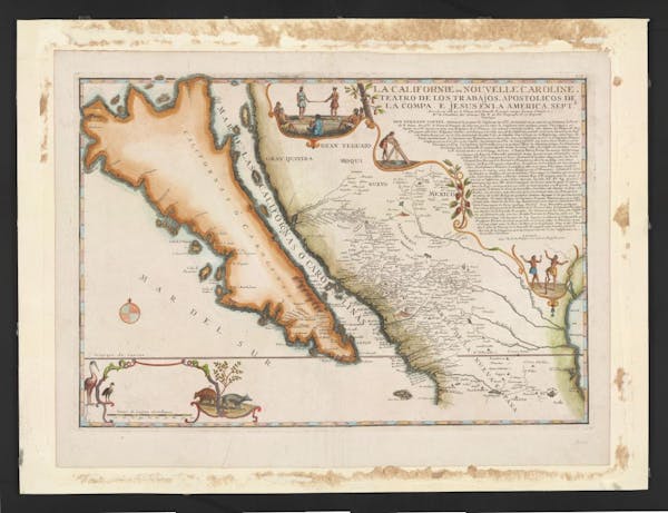 map of california as an island