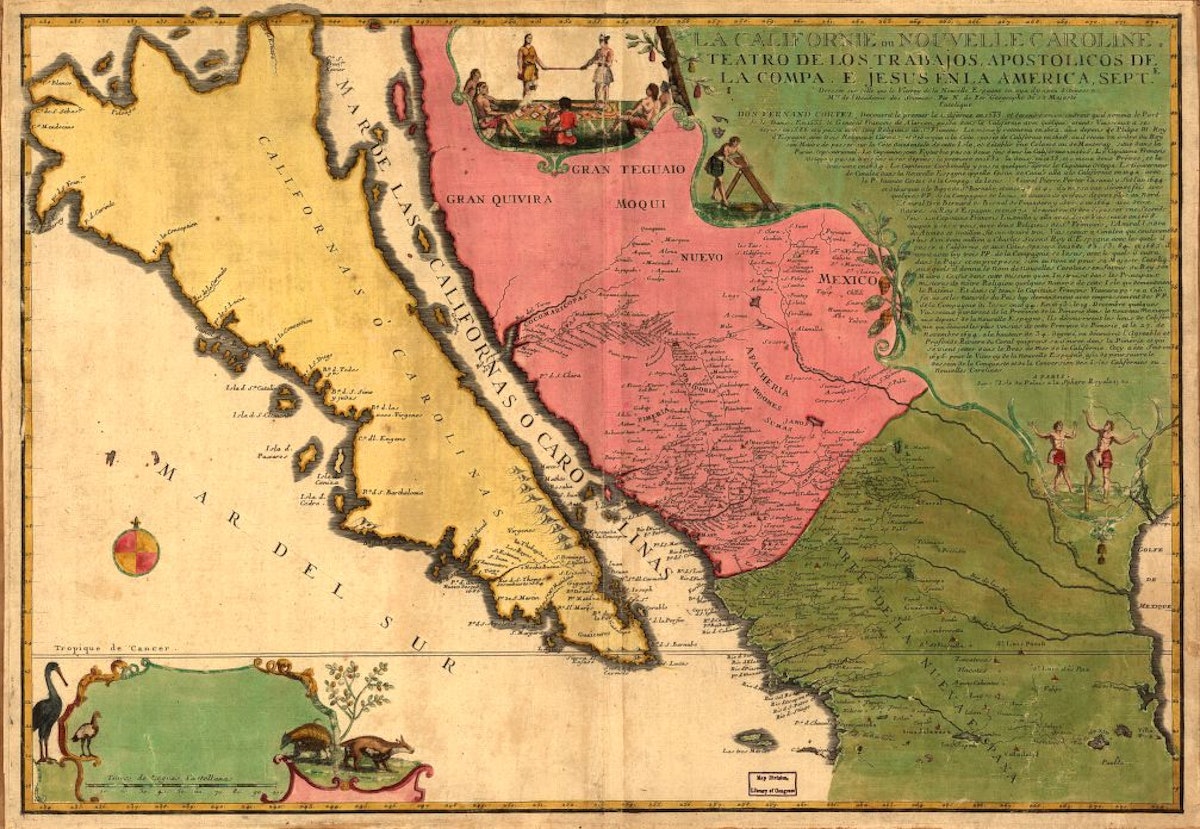 map of california as an island