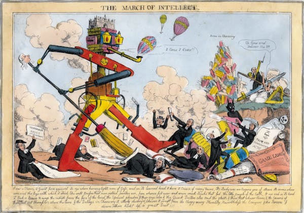 Cartoon satirising the March of Intellect